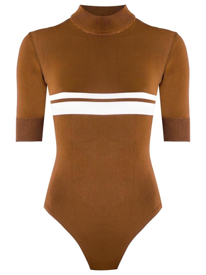 Haight Knit Swimsuit, Women's, Size: Medium, Brown, Polyamide/spandex/elastane/viscose