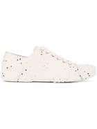 Both Dotted Lace-up Sneakers - White