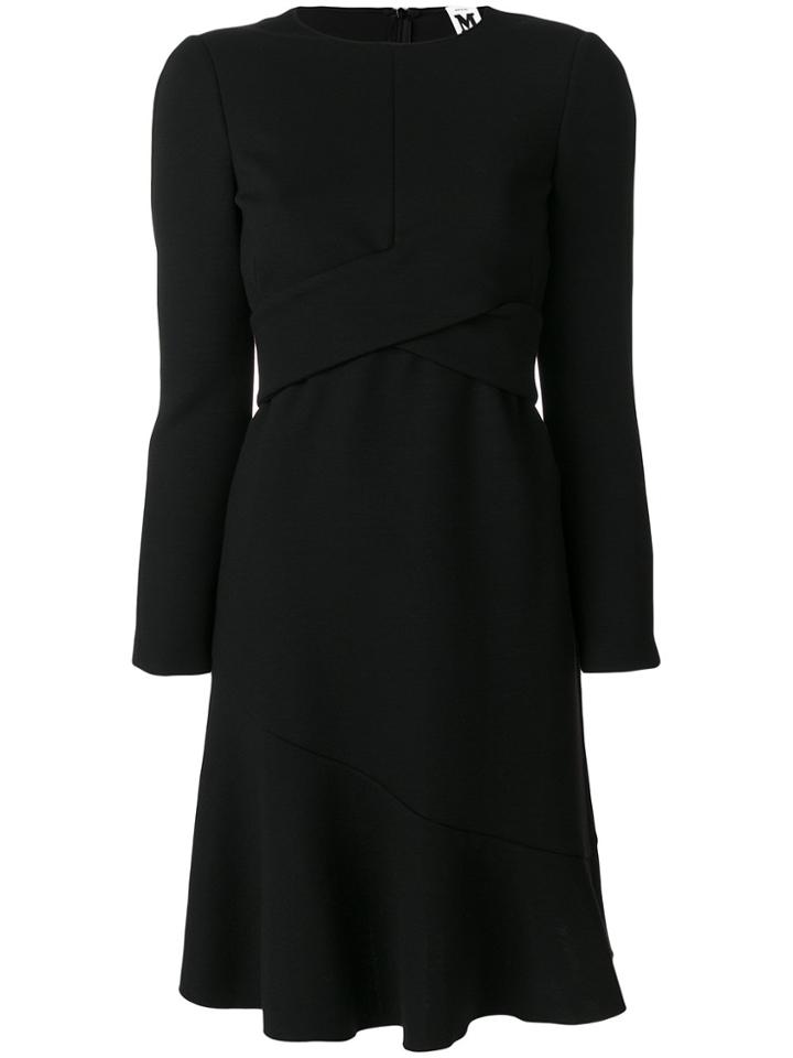 M Missoni Crossed Panel Flared Dress - Black