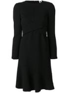 M Missoni Crossed Panel Flared Dress - Black