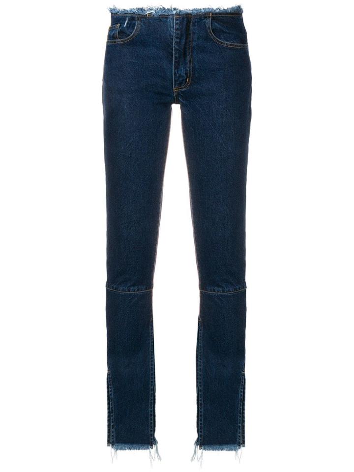 Marques'almeida Split-hem Slim-fit Jeans - Blue
