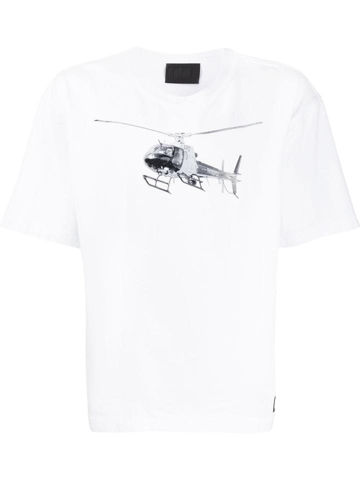 000 Worldwide Helicopter Print T-shirt - White