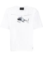 000 Worldwide Helicopter Print T-shirt - White