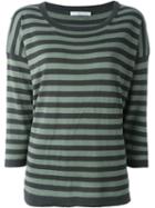 Société Anonyme Square Cut Knit Top, Size: 1, Green, Cotton