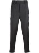 Neil Barrett Tailored Trousers, Men's, Size: 48, Grey, Cotton/polyester/spandex/elastane/wool