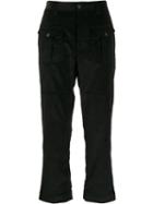 Gabriele Pasini Front-pocket Corduroy Trousers - Black