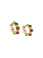 Chanel Vintage Gripoix Hoop Clip-on Earrings