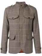 Etro Check Military-style Jacket - Brown