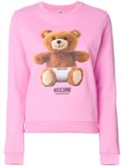 Moschino Underwear Teddy Print Sweatshirt - Pink & Purple