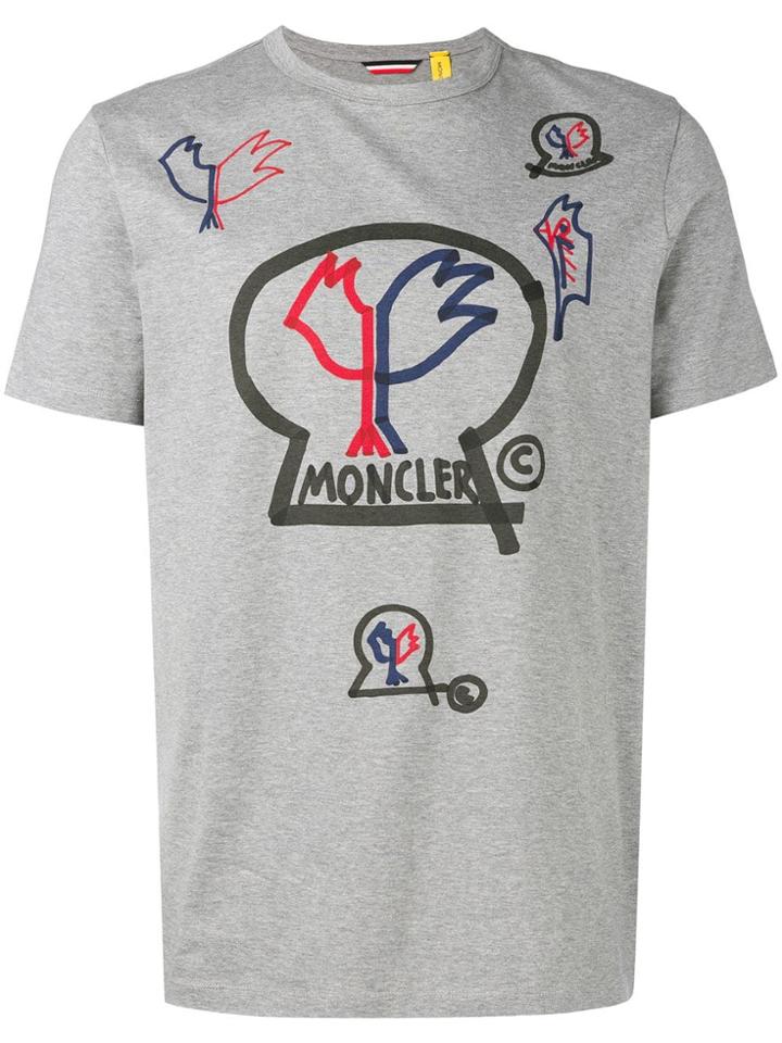 Moncler Moncler 1952 Logo T-shirt - Grey