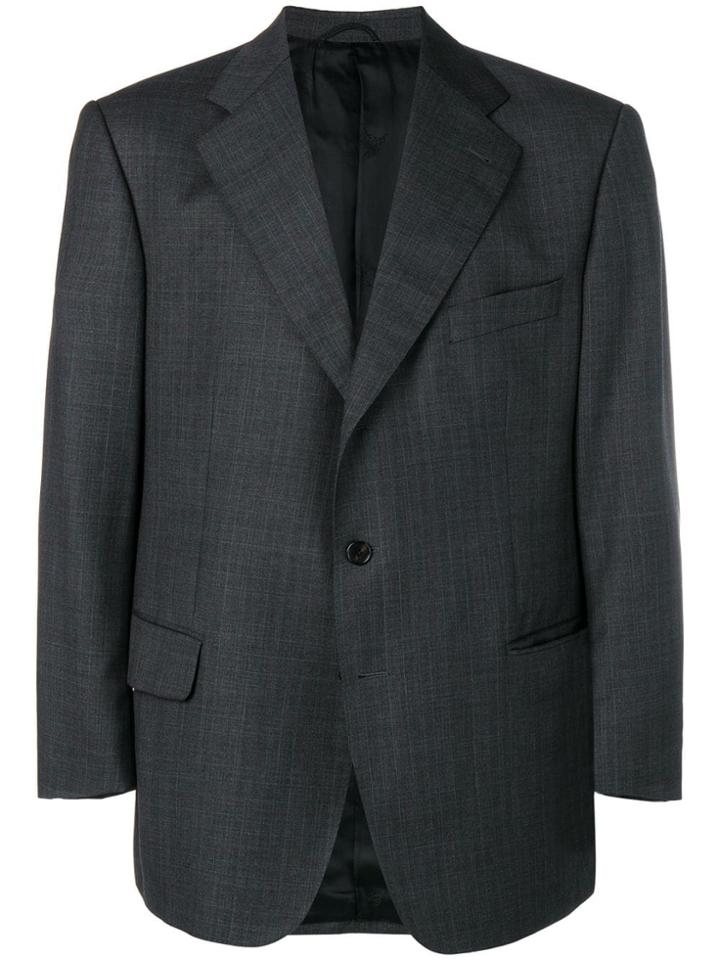 Burberry Vintage 1990's Prince Of Wales Blazer - Grey