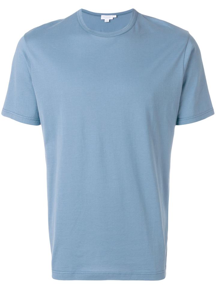 Sunspel Short Sleeved T-shirt - Blue