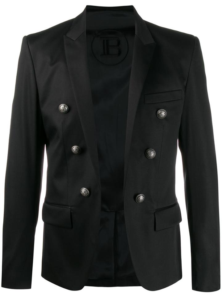 Balmain Open Buttoned Blazer - Black