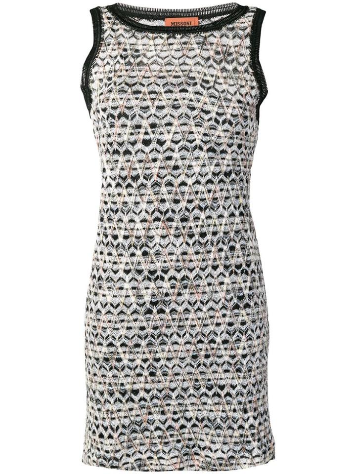 Missoni Pattern Knitted Mini Dress - Black