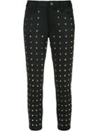Junya Watanabe Comme Des Garçons Studded Cropped Trousers - Black
