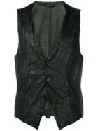 Transit Creased Effect Waistcoat - Black