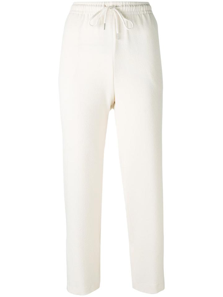 See By Chloé - Cropped Track Pants - Women - Cotton/polyester/spandex/elastane/viscose - 36, White, Cotton/polyester/spandex/elastane/viscose