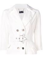 Elisabetta Franchi Double Breasted Blazer Midi Dress - White