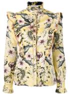 Philosophy Di Lorenzo Serafini - Floral Blouse - Women - Polyester - 40, Women's, Yellow/orange, Polyester
