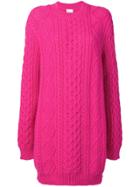 Red Valentino Oversized Knitted Dress - Pink & Purple