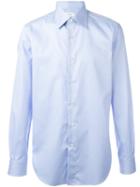Brioni Plain Shirt, Men's, Size: 38, Blue, Cotton