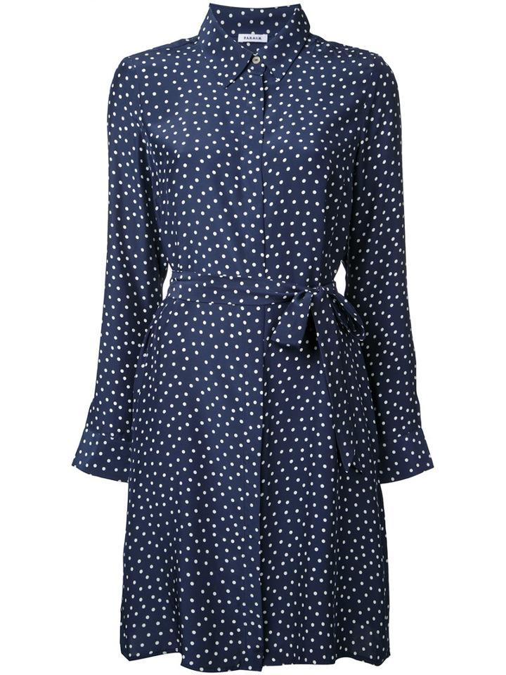 P.a.r.o.s.h. Dots Print Shirt Dress, Women's, Size: Medium, Blue, Silk