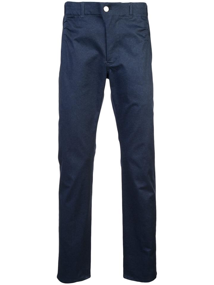 Julien David Straight Leg Trousers - Blue
