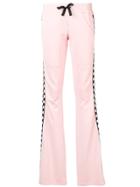 Versus Check Detail Track Trousers - Pink & Purple
