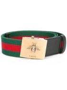 Gucci Canvas Web Belt, Men's, Size: 90, Green, Canvas/leather