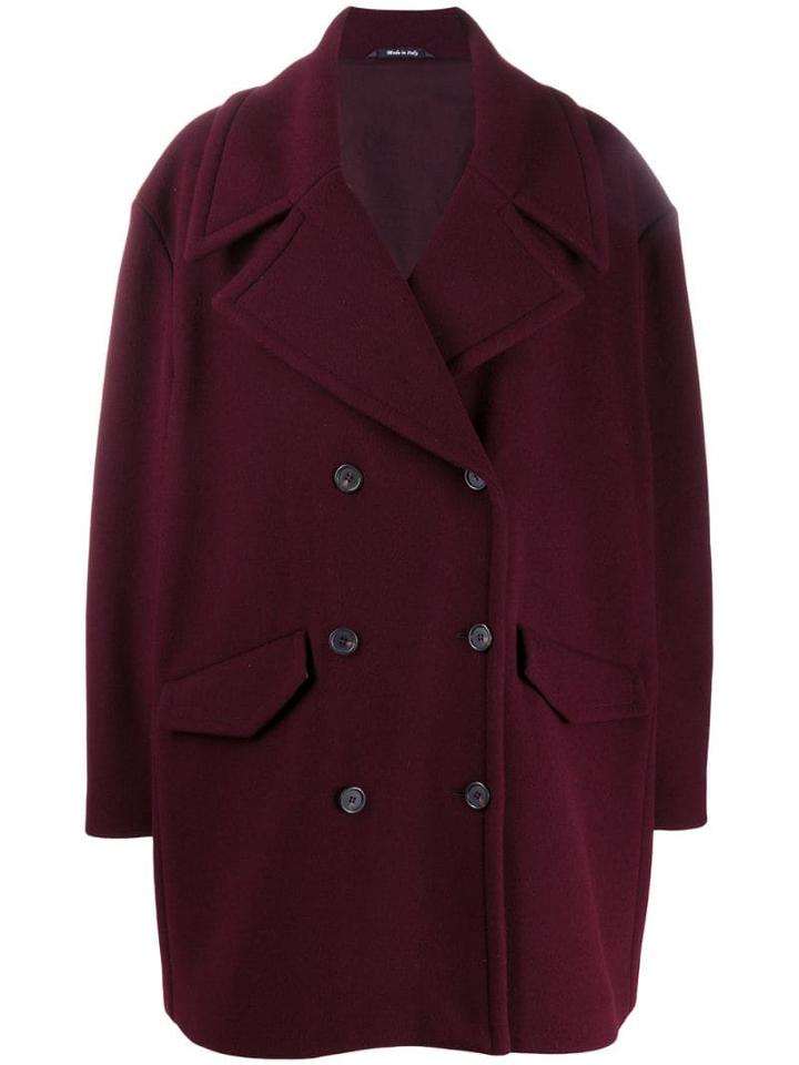 Maison Margiela Double-breasted Cape Coat - Red