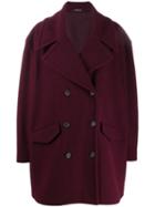 Maison Margiela Double-breasted Cape Coat - Red