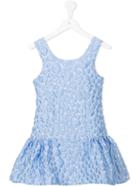 Valmax Kids - Embroidered Flared Dress - Kids - Cotton/polyamide/polyester - 6 Yrs, Blue