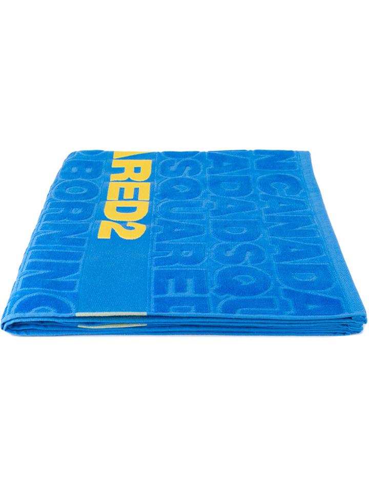 Dsquared2 Logo Printed Beach Towel - Blue