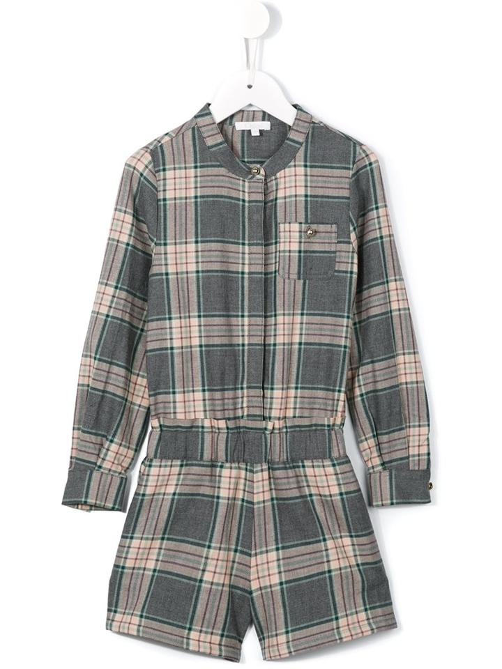 Chloé Kids Plaid Playsuit, Girl's, Size: 12 Yrs