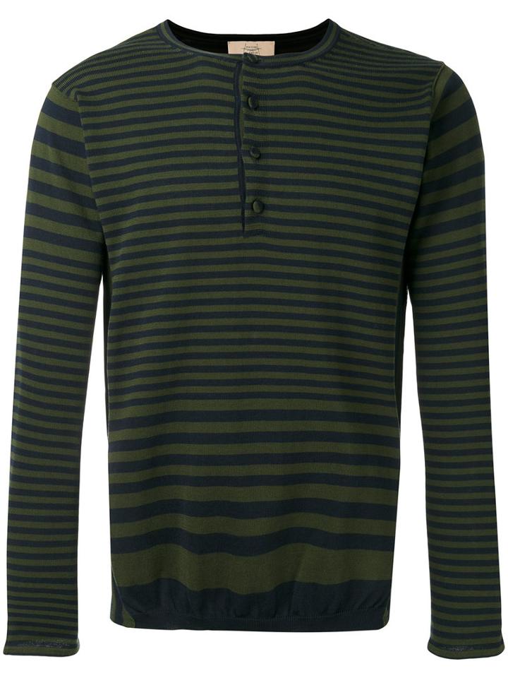 Maison Flaneur Striped Sweater, Men's, Size: 50, Black, Cotton