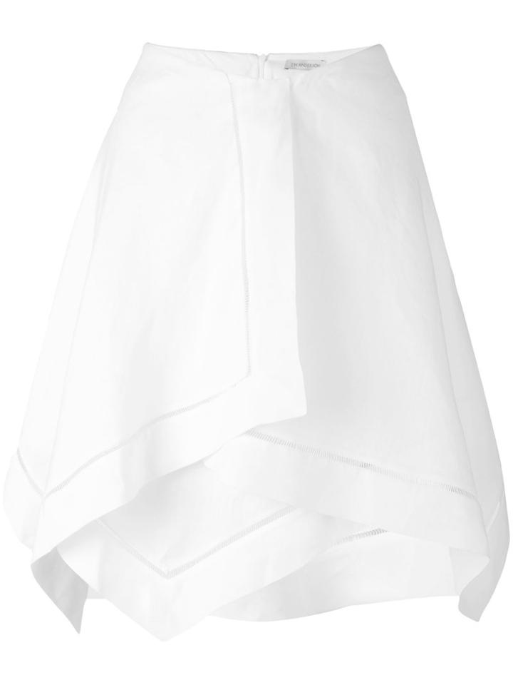 J.w.anderson - Napkin Skirt - Women - Linen/flax - 8, White, Linen/flax