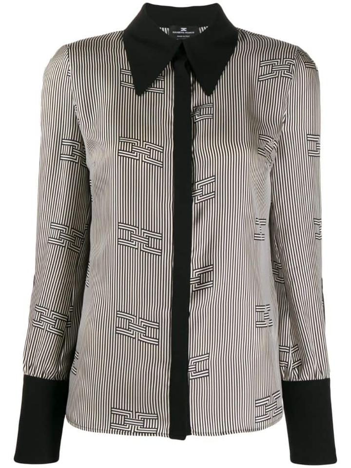 Elisabetta Franchi Geometric Print Shirt - White