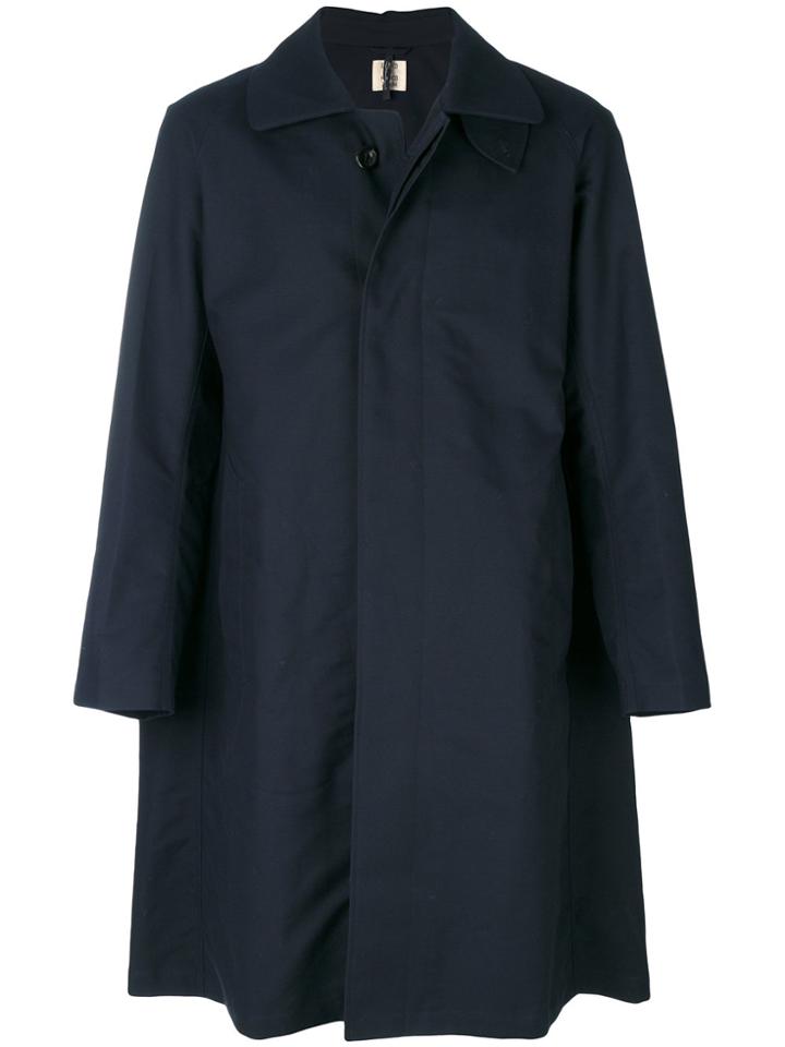 Santoni Single Breasted Coat - Blue