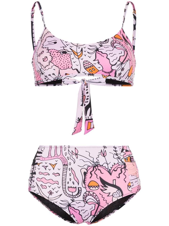 Ellie Rassia My Daddy Is Cool Printed Bikini - Multicolour