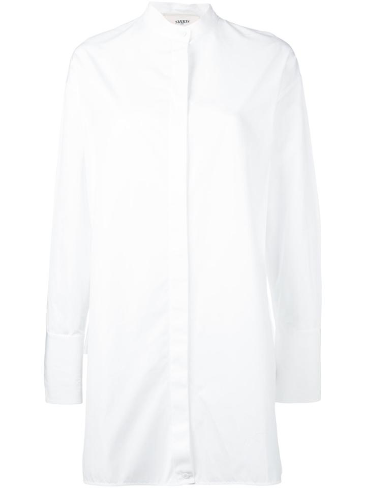 Ports 1961 Long Band Collar Shirt - White