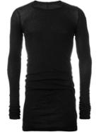 Rick Owens Drkshdw Longsleeved Fitted T-shirt, Men's, Size: Medium, Black, Cotton