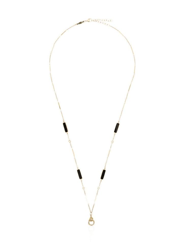 Jacquie Aiche Onyx Chain Necklace - Yellow Gold