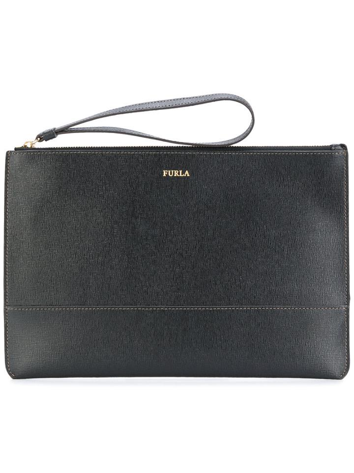 Furla - 'gioia' Bicolour Double Pouch - Women - Calf Leather - One Size, Black, Calf Leather