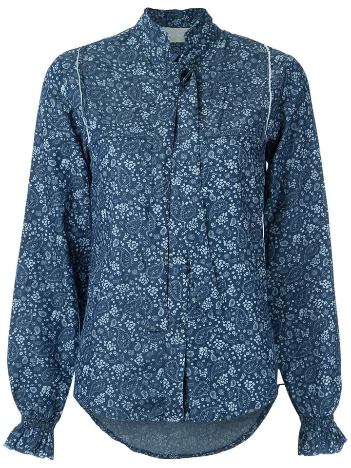Lilly Sarti - Paisley Print Shirt - Women - Cotton - 40, Blue, Cotton