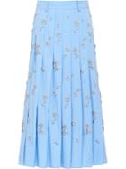 Prada Floral Embellished Skirt - Blue