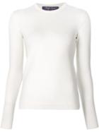 Ralph Lauren Black Cashmere Sweater, Women's, Size: Large, White, Cashmere
