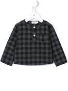 Tocotò Vintage - Checked Henley Shirt - Kids - Cotton - 9-12 Mth, Grey