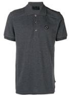 Philipp Plein Logo Short-sleeve Polo Top - Grey
