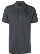 Philipp Plein Logo Short-sleeve Polo Top - Grey