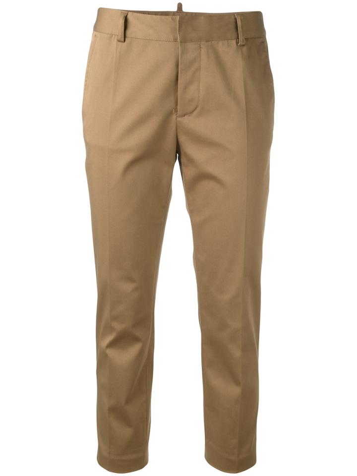 Dsquared2 Cropped Trousers - Nude & Neutrals